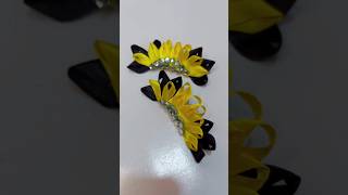 DIY Ribbon Hair Pins hairpins handmade explore shorts fashion [upl. by Leveridge633]