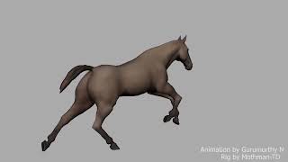 Horse gaits Trot Canter amp Gallop Animation Test [upl. by Zetram993]