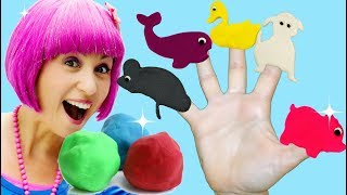 Daddy Finger Family Song  Five Finger Play Doh Animal Family  Rhymes For Children  Debbie Doo [upl. by Azil194]