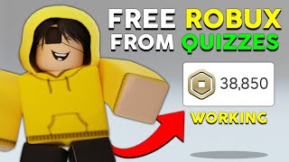 NEW How To Get FREE ROBUX By Solving Quizzes Tutorial 🤑 REAL METHOD in 2024 [upl. by Janaya]