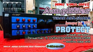 servisan Amplifier  penyebab protect  video ke214 [upl. by Isabella]