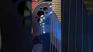 Ovation CE44PBLFLG EAcoustic Guitar Celebrity Elite Plus Mid Cutaway Blue Flamed Maple [upl. by Nairot]