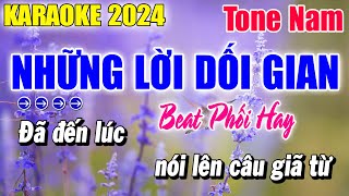 Karaoke Những Lời Dối Gian Tone Nam  Karaoke Thanh Duy [upl. by Joselow]