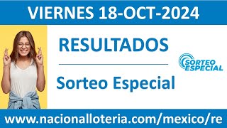 Resultado del sorteo Especial del viernes 18 de octubre de 2024 [upl. by Davidoff]