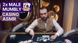 Unintentional ASMR Casino 💕 Two Chill Male Blackjack Deadlers [upl. by Lleroj109]