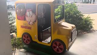 Jolly Roger 1998 Little Monsters bus kiddie ride at Kittery Premium Outlets [upl. by Kylen]