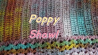 Haken  tutorial 567 Poppy Shawl linkshandig [upl. by Erlandson880]