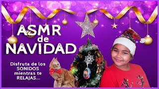 ASMR sonidos NAVIDEÑOS 🎄  RUTINA preparando el ÁRBOL de NAVIDAD ASMR Christmas sounds [upl. by Alliw]