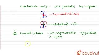 How will you distinguish between the following pairs of terms i Tetrahedral and octahedral voids [upl. by Stahl]