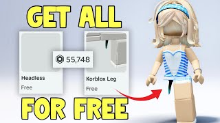 HURRY GET FREE HEADLESS amp KORBLOX  FREE ROBUX😍🥰2024 [upl. by Minnie]