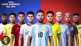 Copa America 2024 Kitpack  PES 2021 amp FL24 [upl. by Attecnoc125]