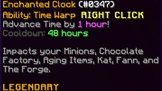 Making the FIRST Enchanted Clock Hypixel Skyblock [upl. by Tiras]