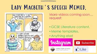 GCSE English Literature Macbeth Lady Macbeths Act 1 Scene 5 Soliloquy [upl. by Ahsiemaj]