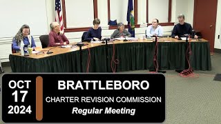 Brattleboro Charter Revision Commission Mtg 101724 [upl. by Buatti]