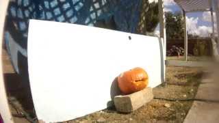 Carving a pumpkin with the worlds fastest airsoft gun Featuring Pipers Precision Strafer [upl. by Salba612]