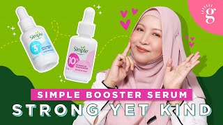 Serum Yang Lembut Pada Kulit Tetapi Berkesan  Review Simple Booster Serum [upl. by Nysilla]