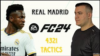 REAL MADRID  4321 FORMATION TACTICS amp INSTRUCTIONS FC 24 [upl. by Aibara]