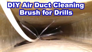 DIY Air Duct Cleaning Brush for Drills  Making a Brush to Clean Ductwork [upl. by Yrrem]