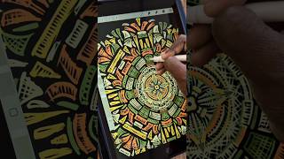 Procreate Mandala Challenge Making Complex Digital Mandalas Easily 🙌🎉 ipadart Procreate mandala [upl. by Dorie]