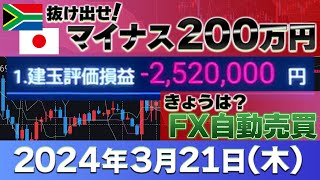 2024年3月21日～マイナス46万円～FXランド（南ア）ラクラク生活 [upl. by Ahsemit]