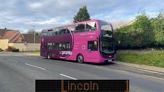 Route 1 Wellingore to Lincoln Central No Commentary [upl. by Oram]