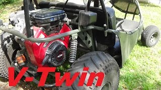 GOKART VTWIN SWAP 16HP MANCO 606 PART 3 [upl. by Nojid]