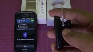 Samsung HM1100 Bluetooth pairingtime test [upl. by Herahab233]