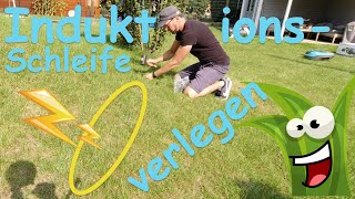 GG Theorie Rasenmähroboter Gardena Husqvarna installieren Induktionsschleife Kabel selber verlegen [upl. by Yadseut]