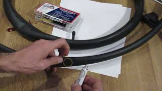 How to patch a punctured bicycle inner tube with vulcanizing patches [upl. by Enomal]