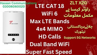 ZLT X20 5G Router Kesa ha LTE CAT 18  WiFi 6  Speed Performance specs Explained UrduHindi [upl. by Ilera603]