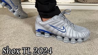 Nike Shox TL Grey Silveramp Blue Reviewamp On foot [upl. by Polloch]