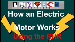 How an electric motor works using the Oersted principle and right hand rule [upl. by Eigroeg]