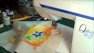 Free motion embroidery a simple project for a beginner [upl. by Blessington]