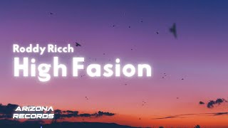 High Fashion  Roddy Ricch Clean  Lyrics [upl. by Virgilia]