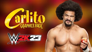 Carlito  Graphics Pack WWE 2K23 Mods [upl. by Aramal]