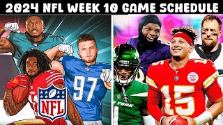 2024 NFL Week 10 Game Schedule [upl. by Yrrat]