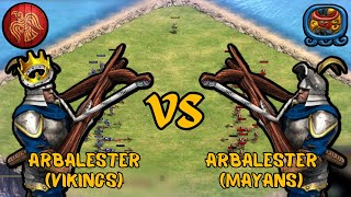 NEW UPDATE  24 Arbalester Vikings vs 24 Arbalester Mayans  AoE II Definitive Edition [upl. by Ursula]