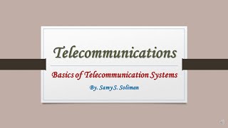 Telecommunication Systems 01  Basic Classifications [upl. by Fawna204]