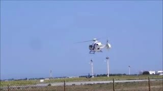 HELICOPTER CROSSSIND LANDING IN PERPIGNAN AIRPORT [upl. by Briny152]