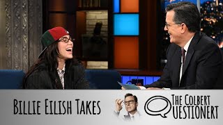 Billie Eilish Takes The Colbert Questionert  Part 1 [upl. by Larue]