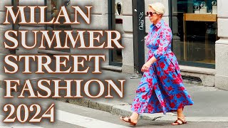 Milan Summer Street Fashion 2024 Summer Fashion trends and outfit ideas Italian Fashion VLOG [upl. by Eelyam]