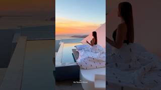 Magical sunset at Cavo Tagoo Santorini 🌅 santorini greece hotel [upl. by Eckhardt]