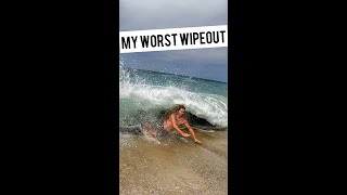 One of my worst wipeouts skimboarding Filmed by SoLagLocal [upl. by Moria886]