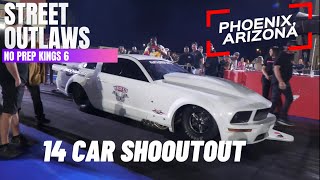 Street outlaws No prep kings Phoenix Arizona 14 car shootout [upl. by Ydroj]