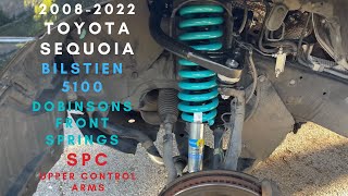 Ep 32 2nd Gen Sequoia  Bilstein 5100s Dobinsons C59720 Springs SPC Upper Control Arms [upl. by Crim347]