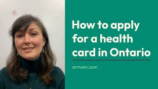 How to apply for a health card in Ontario [upl. by Warrick244]