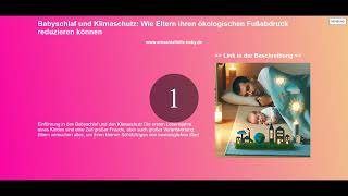 Babyschlaf und Klimaschutz Wie Eltern ihren ökologischen Fußabdruck reduzieren können [upl. by Tteve]