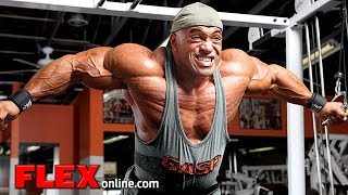 Dennis James Arm Workout for 2012 Master Olympia [upl. by Rowan]