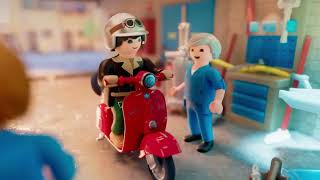 Vespa Garage  PLAYMOBIL [upl. by Enoitna]