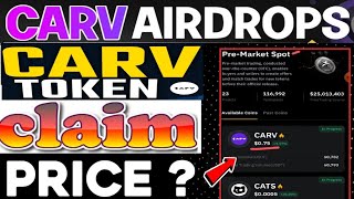 Carv Airdrop Claim amp Withdraw Update  how to claim carv airdrop  carv airdrop update [upl. by Hildie]